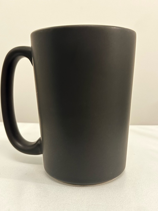 None Other - Matte Black / Dark Gray Ceramic Coffee Cup Mug - Home Accents